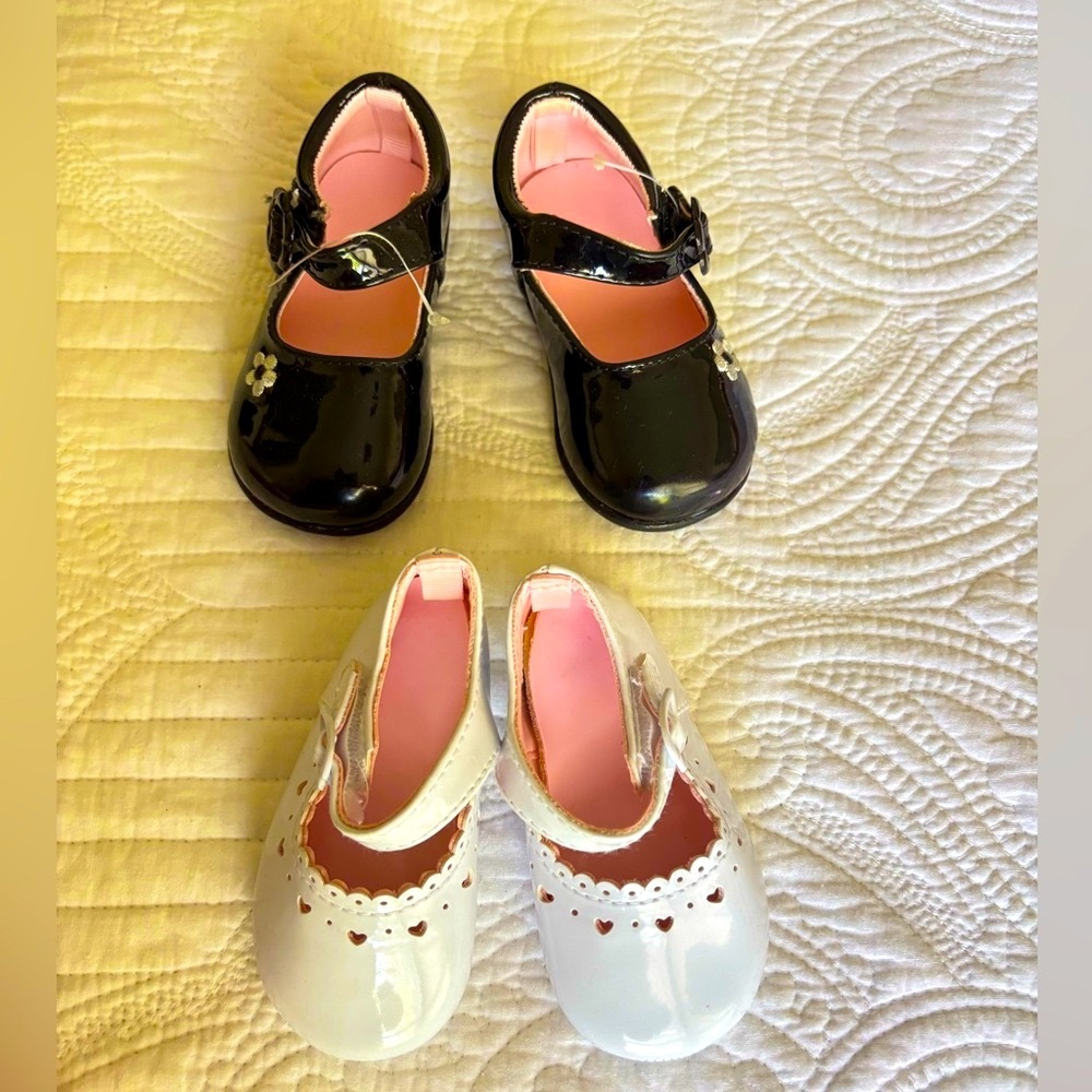 Black and White Kids Mary Jane Shoes